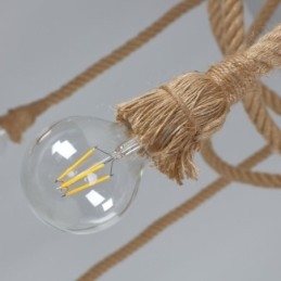 Retro Stil 6 10 Hoder Anhengslampe Hamptau Lysekrone Vintage Taklampe
