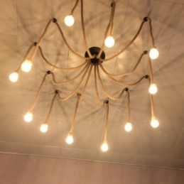 Retro Stil 6 10 Hoder Anhengslampe Hamptau Lysekrone Vintage Taklampe