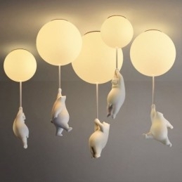 Nordisk Ballongtaklampe Akryl Pendellampe For Barn