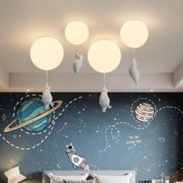 Nordisk Ballongtaklampe Akryl Pendellampe For Barn