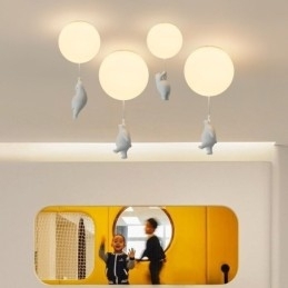 Nordisk Ballongtaklampe Akryl Pendellampe For Barn