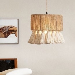 Hamptau Pendellampe Retro Dekorasjon Taklampe Dusk Lampeskjerm