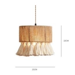 Hamptau Pendellampe Retro Dekorasjon Taklampe Dusk Lampeskjerm