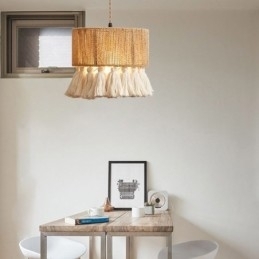 Hamptau Pendellampe Retro Dekorasjon Taklampe Dusk Lampeskjerm