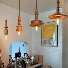 Anhengslampe I Gummitre I Vintagestil