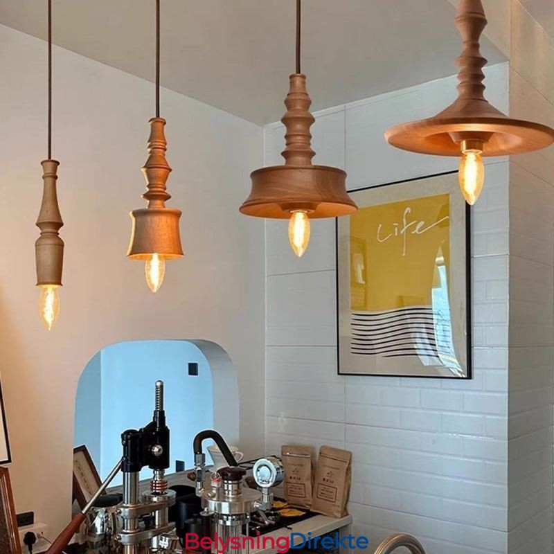 Anhengslampe I Gummitre I Vintagestil