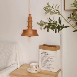 Anhengslampe I Gummitre I Vintagestil