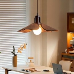 Nordisk Pendellampe I Wabi Sabi-Stil, Dekorativ Taklampe I Stoffskjerm