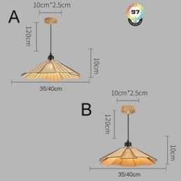 Kreativ Retro Taklampe I Tre
