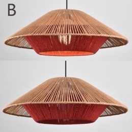 Håndvevd Taklampe I Hamptau