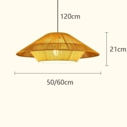 Håndvevd Taklampe I Hamptau
