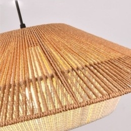 Håndvevd Taklampe I Hamptau