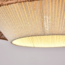Håndvevd Taklampe I Hamptau