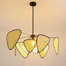 Naturlig, Enkel Håndvevd Taklampe Med Pendellampe