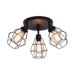 Industriell Taklampe Med Innfelt Tak Og 3 Lys