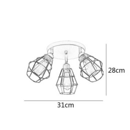 Industriell Taklampe Med Innfelt Tak Og 3 Lys