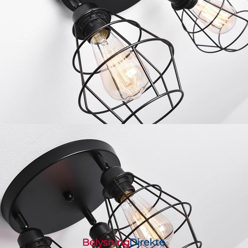 Industriell Taklampe Med Innfelt Tak Og 3 Lys