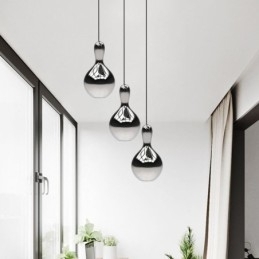 Kreativ Pendellampe Moderne Enkel Galvanisert Glass Liten Taklampe