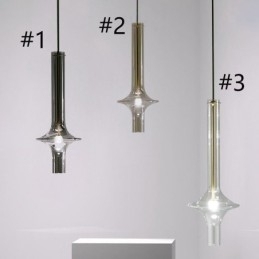 Glassrørs Pendellampe Moderne Minimalistisk Smijerns Taklampe