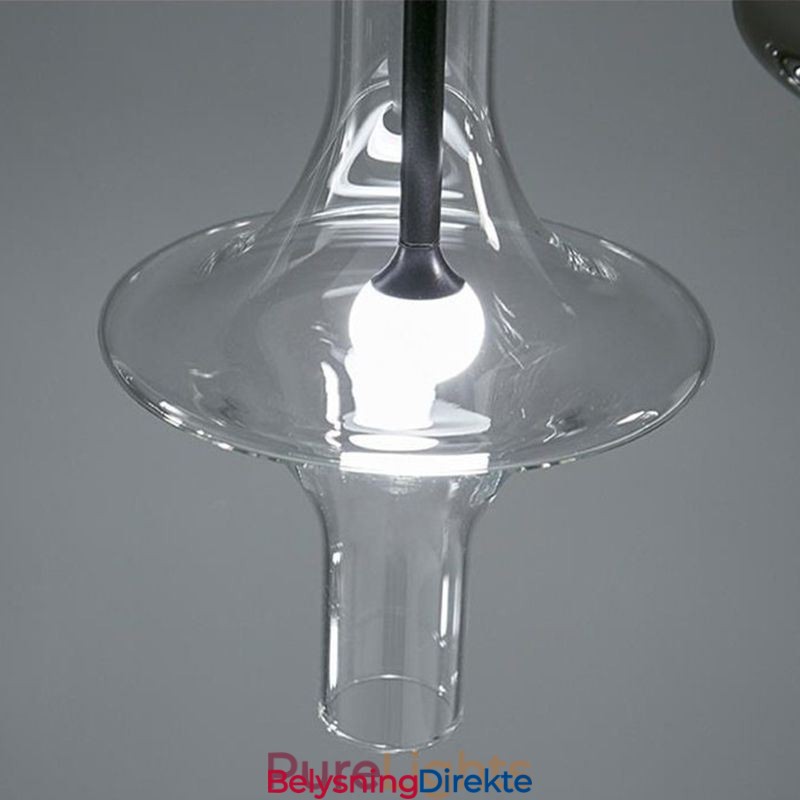 Glassrørs Pendellampe Moderne Minimalistisk Smijerns Taklampe