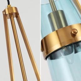 Vanndråpe Glass Pendellampe Moderne Minimalistisk Smijern Liten Taklampe