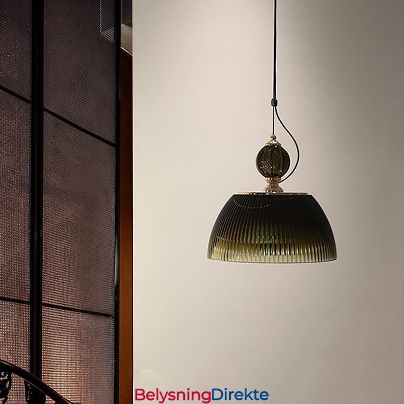 Plissert Glass Pendellampe Moderne Minimalistisk Smijern Liten Taklampe