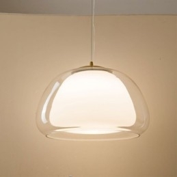 Moderne, Enkel Taklampe I Klart Glass Med Pudding