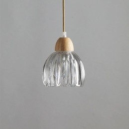 Pendellampe I Glass, Retro, Pastoral Stil, Taklampe I Gummitre, Dekorativ Lampe