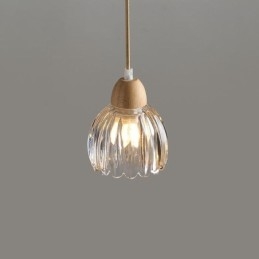 Pendellampe I Glass, Retro, Pastoral Stil, Taklampe I Gummitre, Dekorativ Lampe