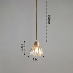 Pendellampe I Glass, Retro, Pastoral Stil, Taklampe I Gummitre, Dekorativ Lampe