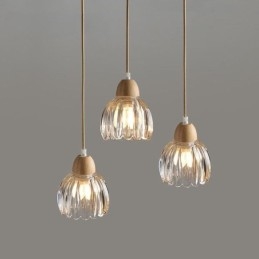 Pendellampe I Glass, Retro, Pastoral Stil, Taklampe I Gummitre, Dekorativ Lampe