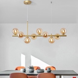 Pendellampe Moderne Enkel Magiske Bønner Molekylær Smijerns Glass Taklampe