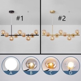 Pendellampe Moderne Enkel Magiske Bønner Molekylær Smijerns Glass Taklampe