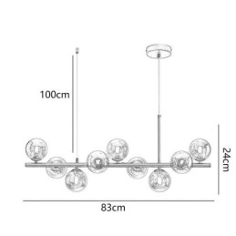 Pendellampe Moderne Enkel Magiske Bønner Molekylær Smijerns Glass Taklampe
