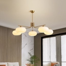 Nordisk Glassanhengslampe Kreativ Smijerns Taklampe