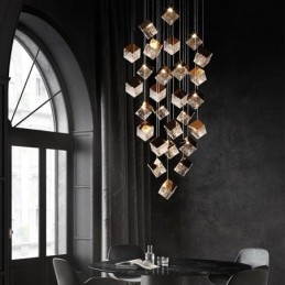 Kreativ Glass Pendellampe Paviljong Taklamper