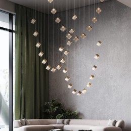 Kreativ Glass Pendellampe Paviljong Taklamper