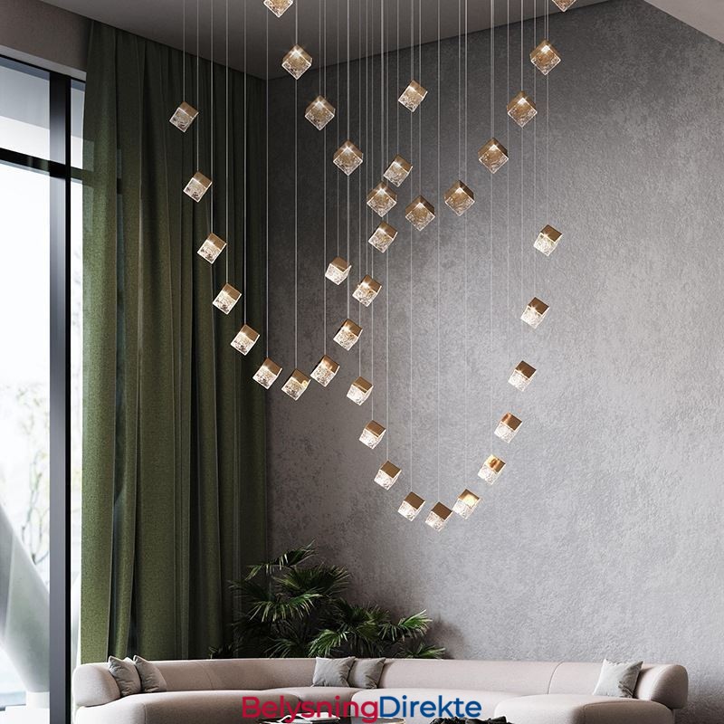 Kreativ Glass Pendellampe Paviljong Taklamper