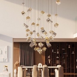 Kreativ Glass Pendellampe Paviljong Taklamper