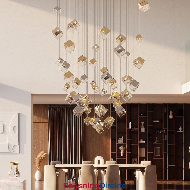 Kreativ Glass Pendellampe Paviljong Taklamper