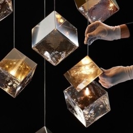Kreativ Glass Pendellampe Paviljong Taklamper