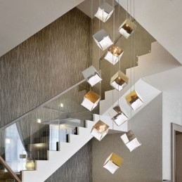 Kreativ Glass Pendellampe Paviljong Taklamper