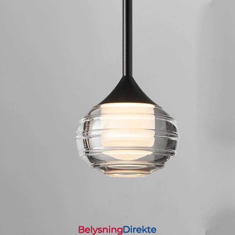 Enkel Glassanhengslampe, Svarte Dekorative Taklamper