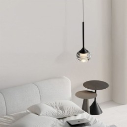 Enkel Glassanhengslampe, Svarte Dekorative Taklamper