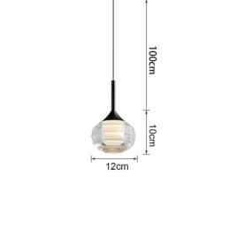 Enkel Glassanhengslampe, Svarte Dekorative Taklamper