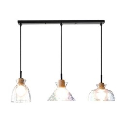Moderne Enkel Pendellampe Vanngjennomtrengelig Glass 3 Taklamper Nattbordslampe