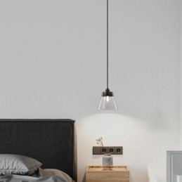 Moderne Glassanhengslampe Enkel Hengende Anhengslampe Med Klar Glassskjerm