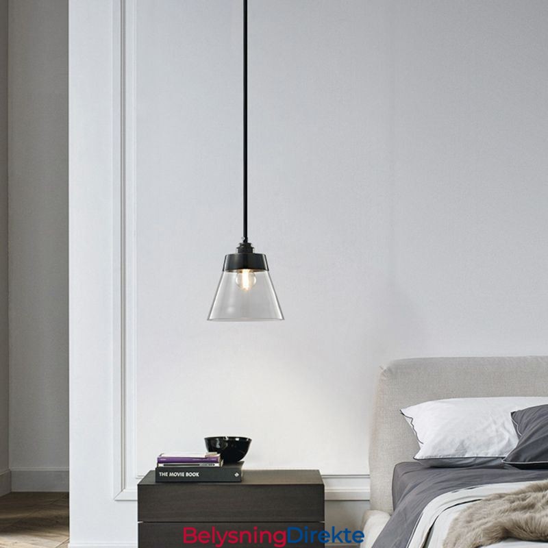 Moderne Glassanhengslampe Enkel Hengende Anhengslampe Med Klar Glassskjerm