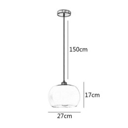 Moderne Glass Pendellampe Med Gresskardesign