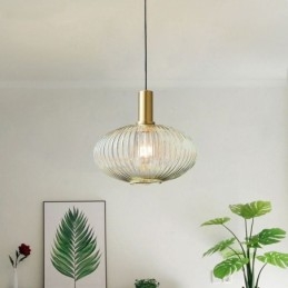 Moderne Pendellampe Med Én Lyskilde I Glass, Pendellampeøy